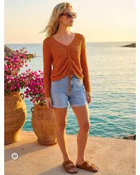 Roman - Sequin Tie Front Knitted Top - Lyst