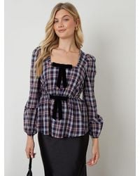 ANOTHER SUNDAY - Bow Detail Square Neck Blouse - Lyst