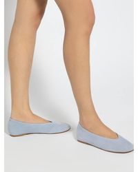Dune - High Cut Round Toe Ballet Flats - Lyst
