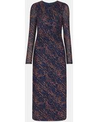 Whistles - Abstract Marks Mesh Dress - Lyst