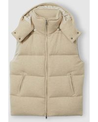 Les 100 Ciels - S Stone Brushed-Cashmere Down Gilet - Lyst