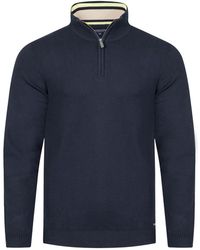 Weird Fish - Blaine Fine Knit 1/4 Zip Jumper - Lyst