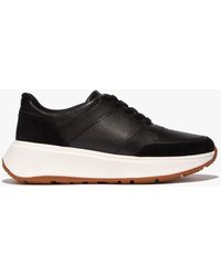 Fitflop - F-Mode Flatform-Sneaker Aus Leder Und Veloursledereu 39 (Uk 6) - Lyst