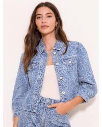 Lipsy - Bracelet Sleeve Denim Jacket - Lyst