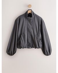 Next - Lightweight Denim Funnel Neck Bomber Jacket - Lyst