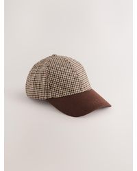 Next - Chocolate Houndstooth Felt Cap - Lyst