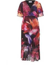 Yours Curve - London Wrap Ruffle Mesh Dress - Lyst