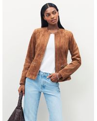 Urbancode - Urban Code Collarless Suede Jacket - Lyst