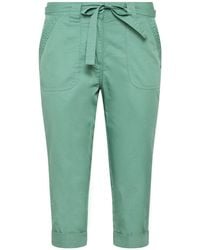 M Com - Cotton Poplin Cropped Trousers - Lyst