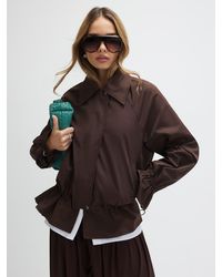 River Island - Drop Hem Casual Drawstring Jacket - Lyst