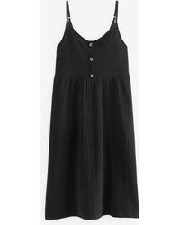 Next - Sommerkleid Aus 100 Baumwolle Mit Trägern Und Knopfleisteeu 42 (Uk 14) - Lyst