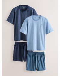 Next - Stripe Short Sleeve Jersey Pyjamas Set 2 Pack - Lyst