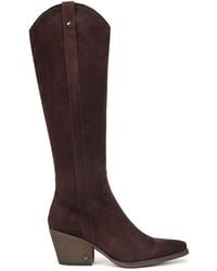 Sam Edelman - Chocolate Wyatt Regular Fit Knee High Western Boots - Lyst