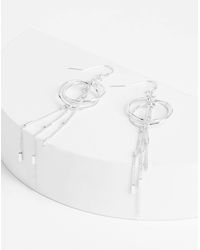 Next - Circle Chain Drop Earrings - Lyst