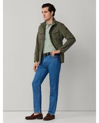 Hackett - Classic Fit Cotton-Linen Blend Denim Jeans - Lyst