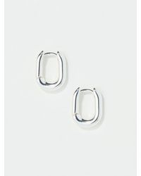 FatFace - Fatface Oval Huggie Hoop Earrings - Lyst