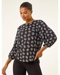 Roman - Abstract Print Stretch T-Shirt - Lyst