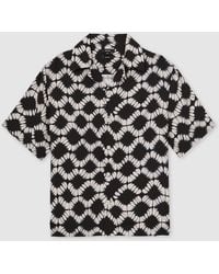 Reiss - Abstract Floral Print Cuban Shirt - Lyst