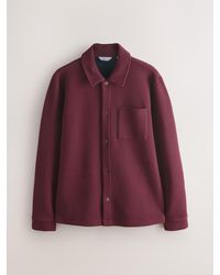 Next - Diagonal Texture Jersey Shacket - Lyst
