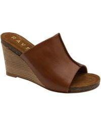 Ravel - Leather Wedge Mule Sandals - Lyst