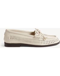 Hobbs - Darcy Woven Leather Loafers - Lyst