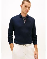 Tommy Hilfiger - Regular Fit Flag Embroidery Zip Polo Shirt - Lyst