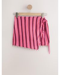 Next - Linen Blend Mini Sarong Skort - Lyst