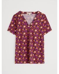 Seasalt Cornwall - Barnoon Jersey Printed Short-Sleeve Blouses - Lyst