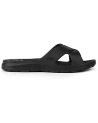 Totes - Lightweight Cross Strap Slider Sandals - Lyst