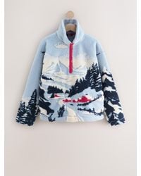 Next - Soft Touch Cosy Teddy Borg Quarter Zip Fleece - Lyst