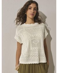 Next - Ecru Shell Pattern Tank Cover-Up - Lyst