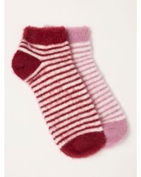 FatFace - 2 Pairs Of Fluffy Stripe Socks - Lyst