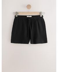 Next - Textured Shorts With Linen - Lyst