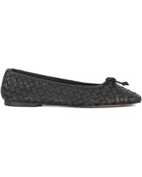 Dune - Standard Fit Leather Heat Woven Ballerina Shoes - Lyst