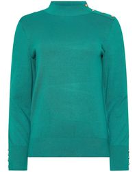 M Com - Button Turtle Neck Jumper - Lyst