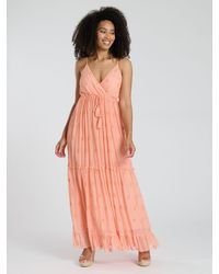 South Beach - Sequin Detail Cami V-Neck Maxi Dress - Lyst