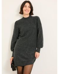 FatFace - Fatface Petite Sparkle Knit Mini Dress - Lyst