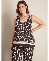 Live Unlimited - Print Scoop Neck Vest - Lyst