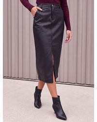 Roman - Coated Midi Pencil Skirt - Lyst