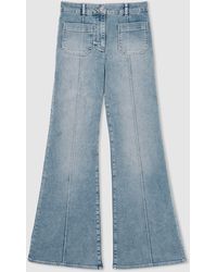 Reiss - Sakura Petite Patch-Pocket Flared Jeans - Lyst