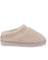 Totes - Borg Mule Slippers With Eva Sole - Lyst