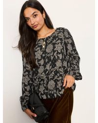FatFace - Fatface Sofia Dot Floral Embroidered Blouse - Lyst