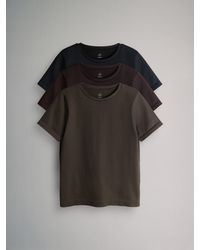 theset - The Set Short Sleeve 3 Pack Active Ribbed Long Sleeve T-Shirt/Chocolate/Khaki - Lyst