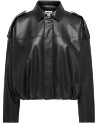 ONLY - Faux Leather Bomber Jacket - Lyst