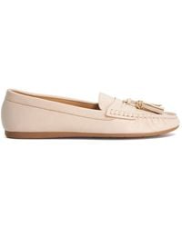 Dune - Standard Fit Leather Tassle Detail Soft Loafers - Lyst