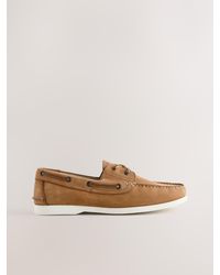Next - Bootsschuhe Aus Leder - Lyst