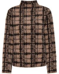 ONLY - Heritage Check High Neck Knit Jumper - Lyst