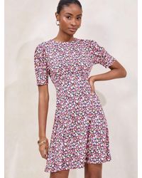 Lipsy - Short Sleeve Underbust Mini Jersey Dress - Lyst