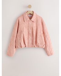 Next - Faux Suede Embroidered Bomber Jacket - Lyst