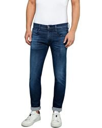 Replay - Men's Anbass Slim-fit Hyperflex Jeans Made Of Recycled Material With Stretch - Lyst
